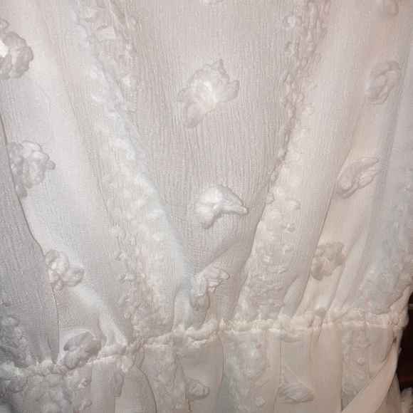 NWT Size Large, White, Flying Tomato, Swiss Dot, A Line Dress - Picture 6 of 9